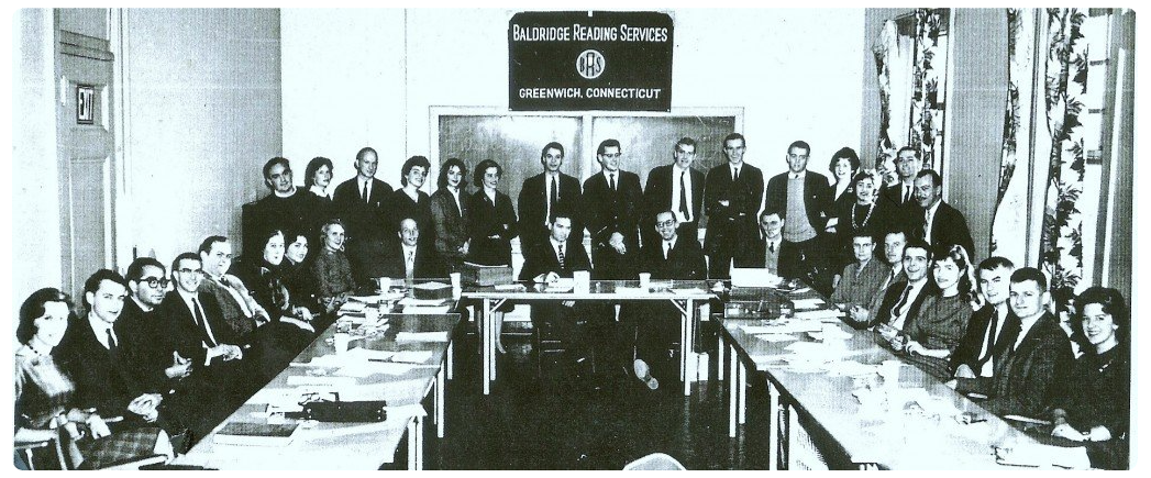 Baldridge Reading Services founding meeting in Greenwich Connecticut, 1956